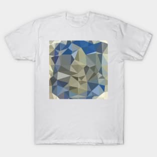 Cornflower Blue Abstract Low Polygon Background T-Shirt